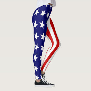 Patriotic Leggings - American Flag Print Women's