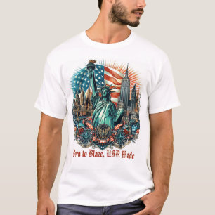 Patriotic Liberty Blaze T-Shirt - USA Made