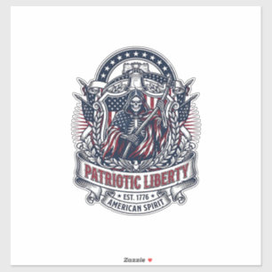 Patriotic Liberty Reaper Dark Patriot Skeleton & R