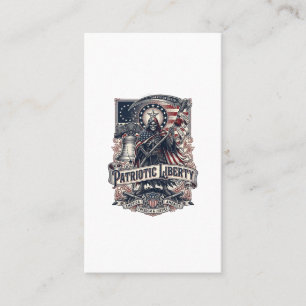 Patriotic Liberty Reaper Dark Patriot Skeleton & R Business Card
