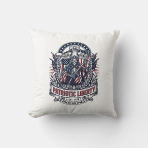 Patriotic Liberty Reaper Dark Patriot Skeleton & R Cushion