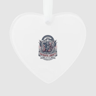Patriotic Liberty Reaper Dark Patriot Skeleton & R Ornament