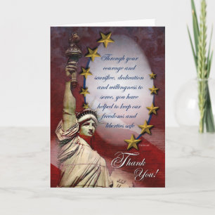 Patriotic Liberty Thank You Card
