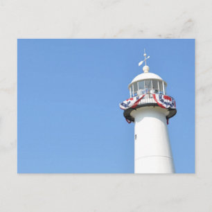 Patriotic Lighthouse Postcard