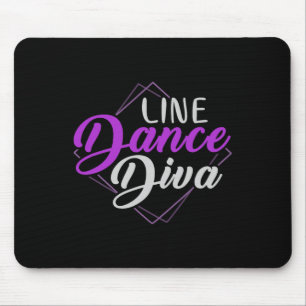 Patriotic Line Dancing Diva Women Gift Line Dance Mouse Mat