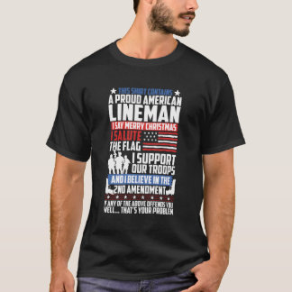 Patriotic Lineman T-Shirt