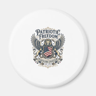 Patriotic Lion Eagle Guardian Animal Hybrid Patrio Magnet