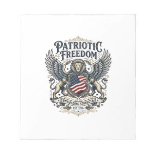 Patriotic Lion Eagle Guardian Animal Hybrid Patrio Notepad