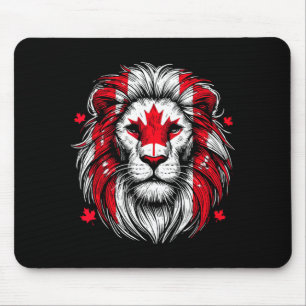 Patriotic Lion Maple Leaf Flag Canada Day Canadian Mouse Mat