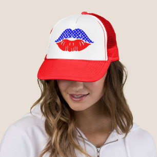 Patriotic Lips Trucker Hat