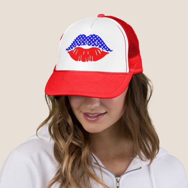 Patriotic Lips Trucker Hat (In Situ)