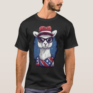 Patriotic Llama 4th Of July_1 T-Shirt