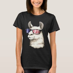Patriotic Llama American 4th of July Llama America T-Shirt