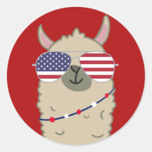 Patriotic llama