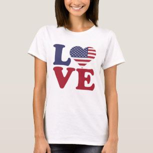 Patriotic Love Heart T-Shirt