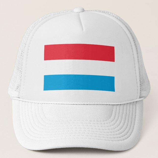 Patriotic Luxembourg Flag Trucker Hat (Front)