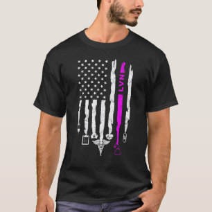 Patriotic LVN USA Flag Nurses Week 4th of July T-Shirt