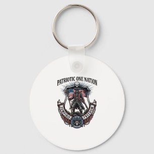 Patriotic Mad Road 1776 Warrior Zombie Apocalypse Key Ring