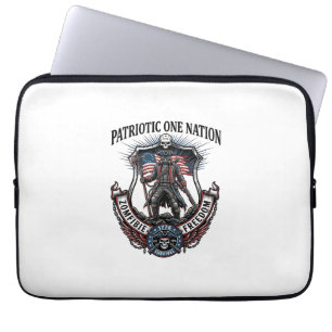 Patriotic Mad Road 1776 Warrior Zombie Apocalypse Laptop Sleeve