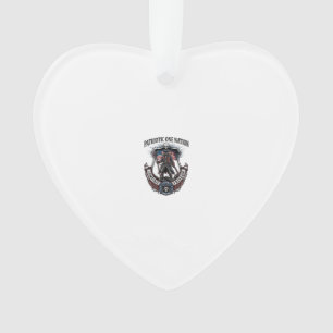 Patriotic Mad Road 1776 Warrior Zombie Apocalypse Ornament