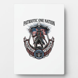 Patriotic Mad Road 1776 Warrior Zombie Apocalypse  Plaque