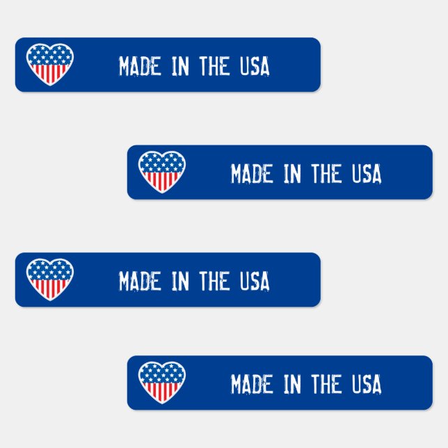 Patriotic Made in USA Custom Skinny Iron On (Group)