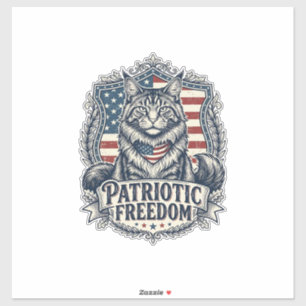 Patriotic Maine Coon Cat
