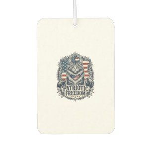 Patriotic Maine Coon Cat Car Air Freshener