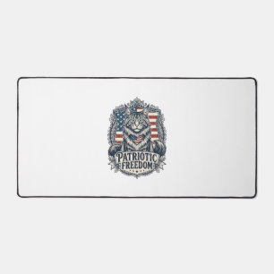 Patriotic Maine Coon Cat Desk Mat