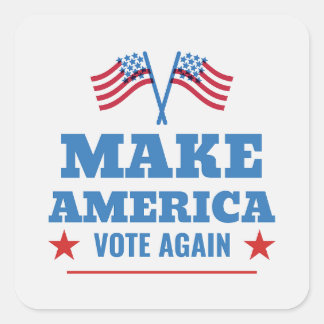 Patriotic 'Make America Vote Again' Square Sticker