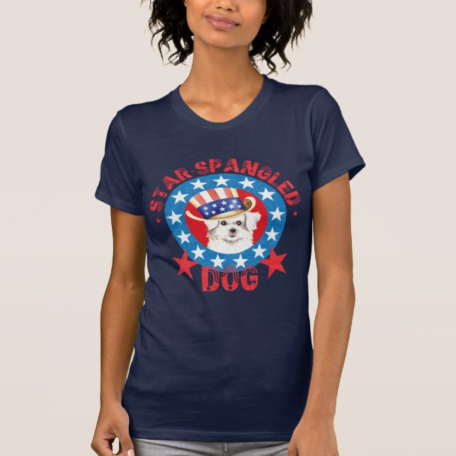 Patriotic Maltese T-Shirt (Front)