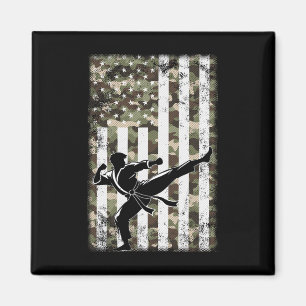 Patriotic Martial Art Camo Usa Flag 4th Of July Do Magnet