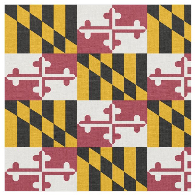 Patriotic Maryland  Flag Fabric (Close Up)