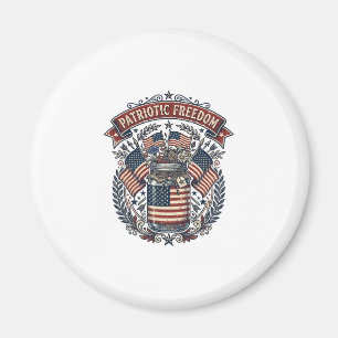 Patriotic Mason Jar Country Life Magnet