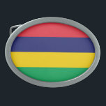 Patriotic Mauritius Flag Belt Buckle<br><div class="desc">Patriotic flag of Mauritius.</div>