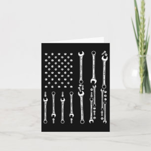 Patriotic Mechanic Tools Independence Day Usa Flag Card