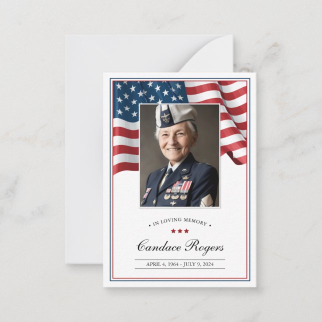 Patriotic Memorial Card (Front)
