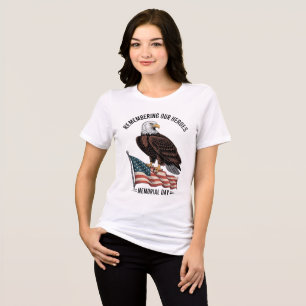 Patriotic Memorial Day Tribute Design for American Tri-Blend Shirt