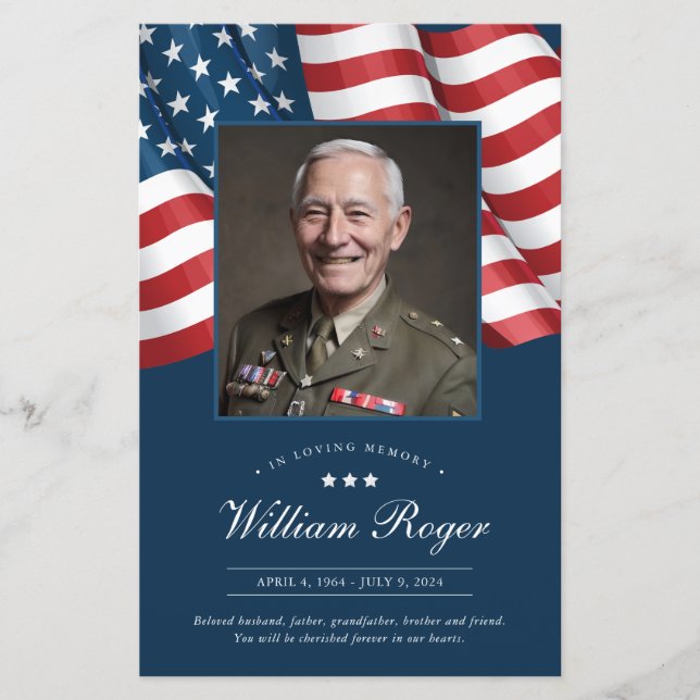 Patriotic Memorial Service Program (Front)