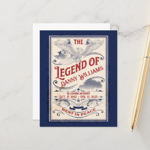 Patriotic Memorial Veteran Funeral Paper