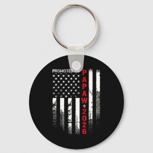 Patriotic Mens Promoted To Papaw Est 2026 First Ti Key Ring