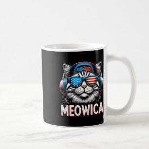 Patriotic Meowica 4th Of July Cat American Flag Us Coffee Mug