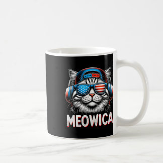 Patriotic Meowica 4th Of July Cat American Flag Us Coffee Mug