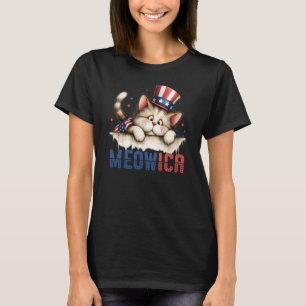 Patriotic Meowica Cat T-Shirt
