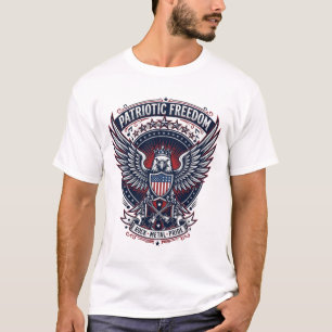 Patriotic Metal Wings Patriot Music Rock Metal Pat T-Shirt