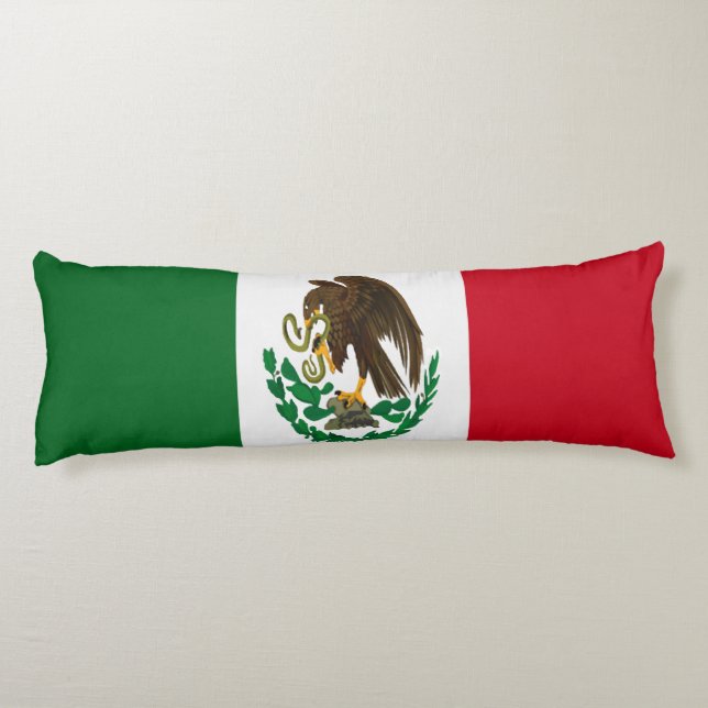 Patriotic Mexico flag Body Cushion (Back)