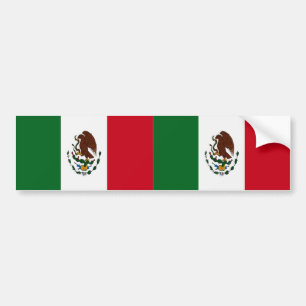 Patriotic Mexico flag Bumper Sticker