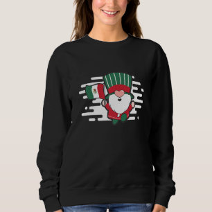 Patriotic Mexico Flag Chilling With Homie Gnomies Sweatshirt