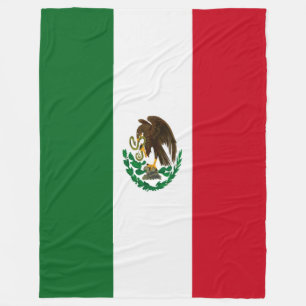 Patriotic Mexico flag Fleece Blanket