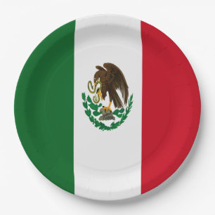 Patriotic Mexico flag Paper Plate